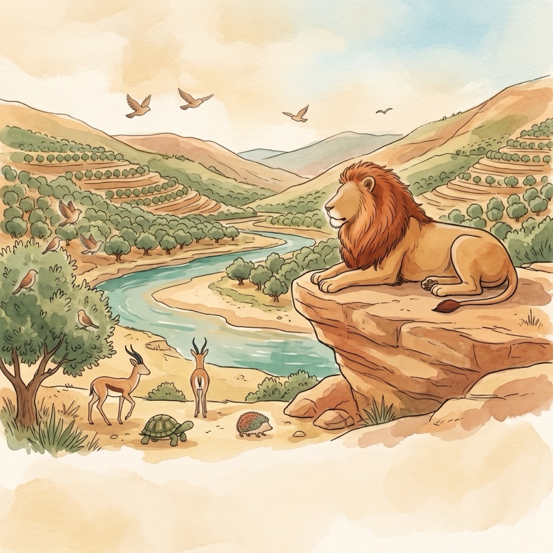 Cover illustration: the lion and the hare